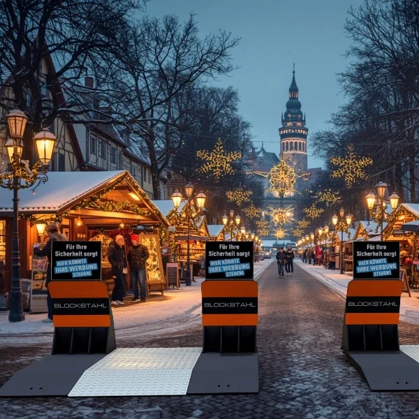 Blockstahl - Fahrzeugsperren Weihnachtsmarkt